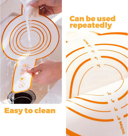 3 Pieces Oven Baking Mat - Bread Sling - Multifunctional - Silicone - Sling Baking Mat with Long Handle - Bread Baking Mat - Reusableh Oven Liner with Long Handles - Suitable for air fryer, oven and microwave - 52.5×21.5×0.07cm - Image 4