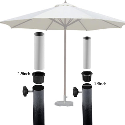 Set of 3 - Parasol base adapter inserts - Reduction rings - 48/38/32 mm center column - Replacement parts for parasol bases - Mounting for outdoor parasol pole - Image 7