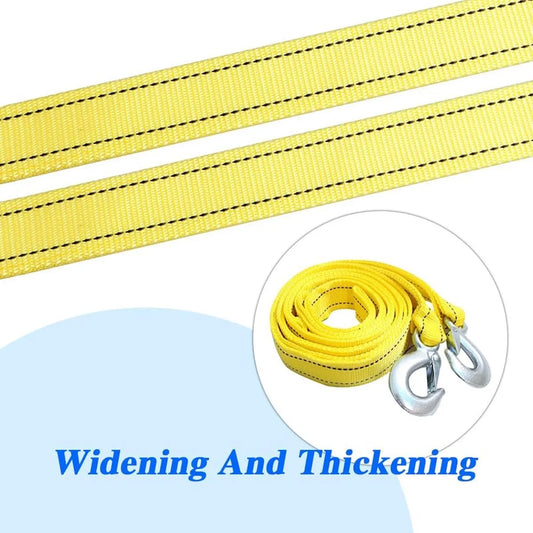 Tow rope Tow strap Tow rope car - 4 m 5000KG - nylon and steel - yellow - Image 2