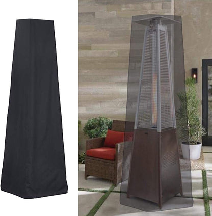 Patio Heater Cover - Heavy-Duty Waterproof Porch Cover - Patio Heater Cover - Pyramid Style Heated Umbrella Cover - Dust Cover for Outdoor Use - Heater Cover - for Pyramid Torch Patio Heaters - 221x53x61cm - Black - Image 4