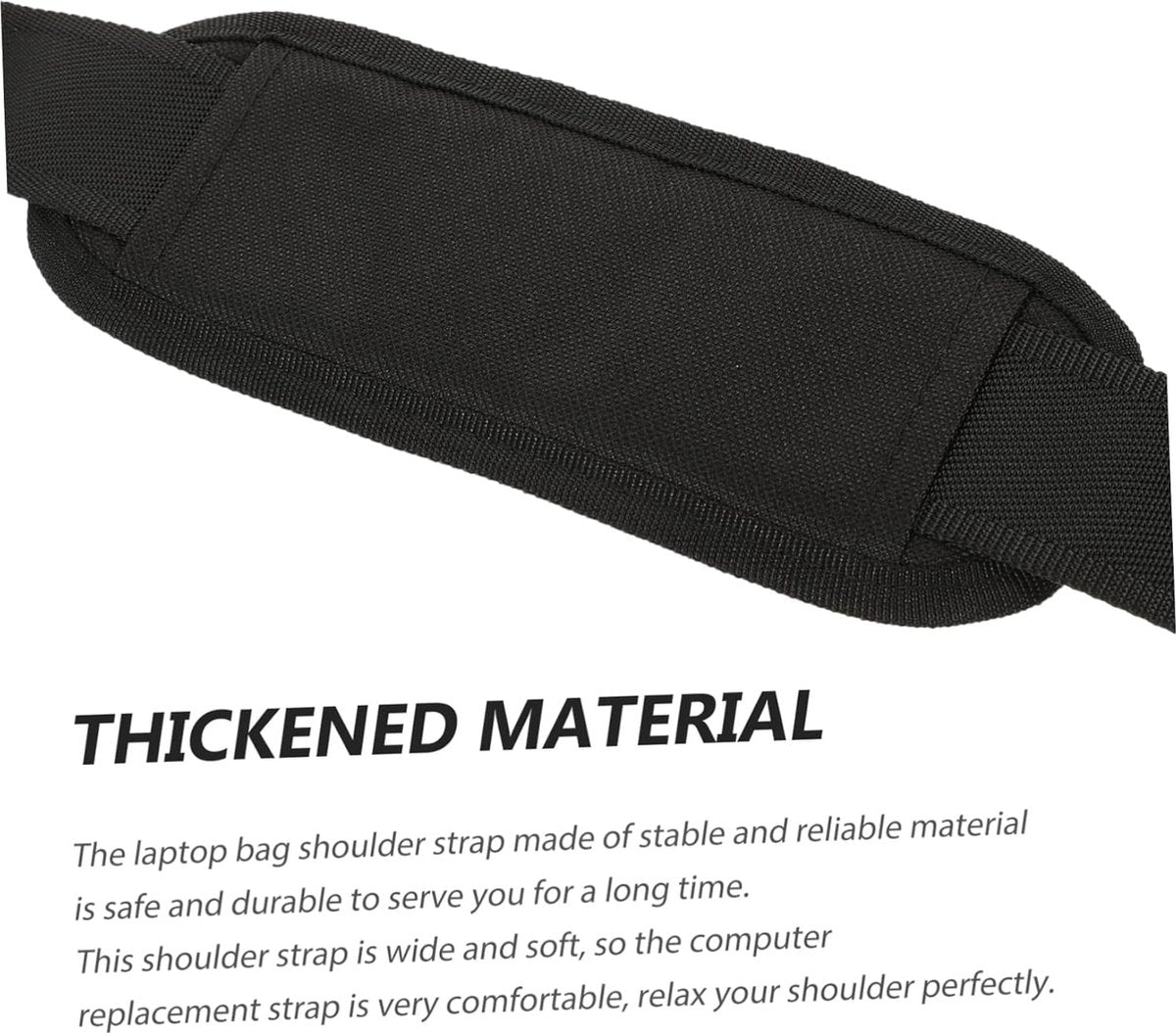 Bag strap - shoulder strap - adjustable shoulder strap - for shoulder bag, carrying bags - accessories - bag strap - computer bag strap - single shoulder strap - black - nylon - 133cm*3.8cm - Image 3
