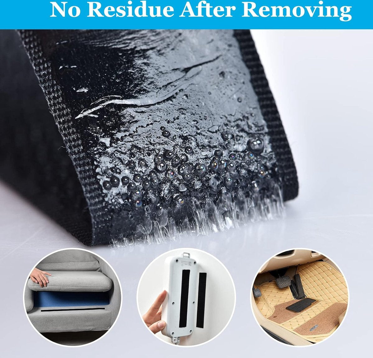 Self-adhesive hook and loop tape 10 meters - black hook and loop tape - extra strong - Strong double-sided self-adhesive tapes - Black - 10m * 2cm - Grip tape - Hook and loop tape - Image 3