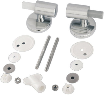 1 Set - Toilet Seat Hinge - Replacement Hinges - Slow-Release Hinge - Toilet Seat Hinges - Toilet Seat Fixing Kit - Zinc Alloy - Silver - For Bathroom Toilet Lid, Appliance Lid - Image 3