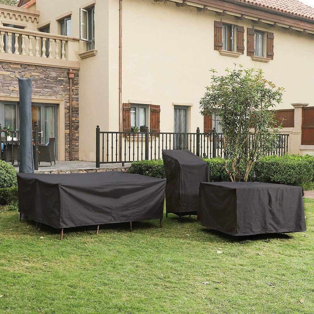 Garden furniture cover - waterproof - durable - 210D Oxford cloth - 240*140*90cm - black - outdoor - Protective cover for garden table and chair - Dustproof and waterproof - Image 2