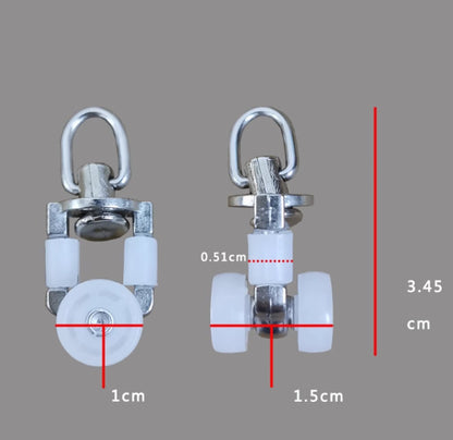 20 Pieces - Curtain Runners - Curtain Runners - Curtain Rollers - Curtain Rail Rollers - Gliders - Curtains - Curtain Gliders - White - Alloy - 3.45*1.5cm - Image 3