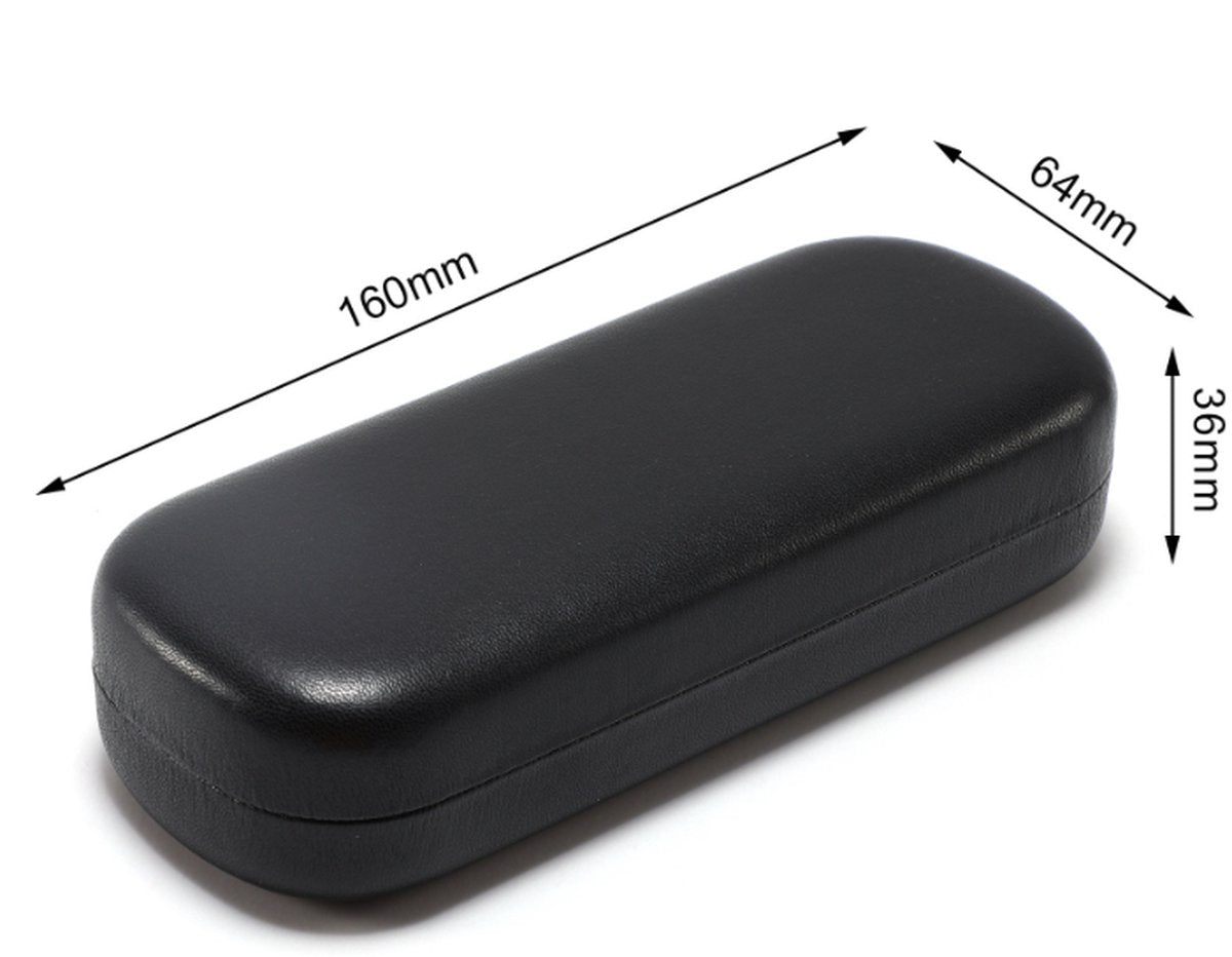 Glasses case - glasses case for men and women - sturdy case - sunglasses case - black - PU - 160*64*36mm - Image 5