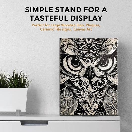 Plate stand - Photo frame stand - 18.5x10.5 cm (10 inch) - Holder - Decorative plates - Black - Display - Books - Hanger - Rack - Kitchen cabinet - Image 2