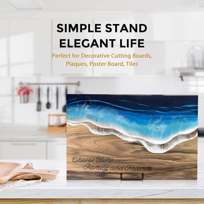 Plate stand - Photo frame stand - 18.5x10.5 cm (10 inch) - Holder - Decorative plates - Black - Display - Books - Hanger - Rack - Kitchen cabinet - Image 4