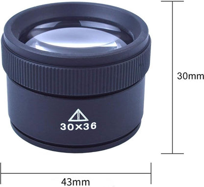 Jeweler's Magnifier - Pocket Magnifier - Mini Magnifying Glass - Pocket Magnifier - 30x36 - Magnification 30 - Lens 36mm diameter - Black - Zinc Alloy - Image 2