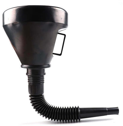 Car oil funnel - With flexible spout and filter - Ø 142 mm - 39 cm - Black - Plastic - Flexible hose - Filling up oil / petrol - Image 2