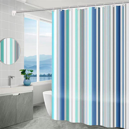 Shower curtain - 180 x 200 cm - romantic stripes - polyester - color - with hooks - Anti-mold - Waterproof - Bathroom decoration - Image 3