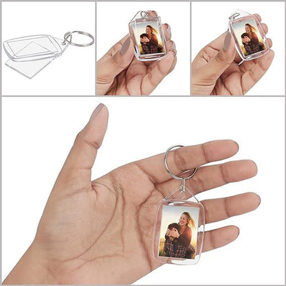 Empty Photo Frame Key Hangers - 37 Pieces - 3.4 x 5.4cm - Transparent Clear Acrylic Key Hangers for Double-Sided Photos - Small Picture Frames for Family, Friends & Hobbies - Image 4