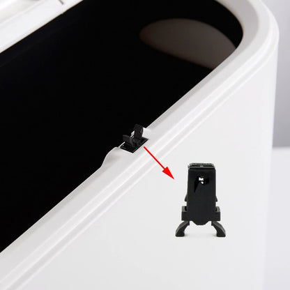 Lock - 12 Pieces - Lock - Plastic - Press Type - Trash Can Lock Replacement - Universal Touch Bin Lid Clamps - Trash Can Lock - Trash Can Lock Repair - Suitable for Trash Cans - 1.1*1.5cm - Black - Image 3
