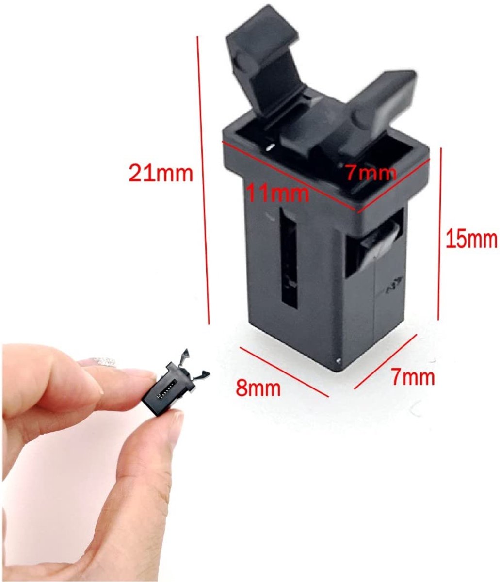 Lock - 12 Pieces - Lock - Plastic - Press Type - Trash Can Lock Replacement - Universal Touch Bin Lid Clamps - Trash Can Lock - Trash Can Lock Repair - Suitable for Trash Cans - 1.1*1.5cm - Black - Image 5