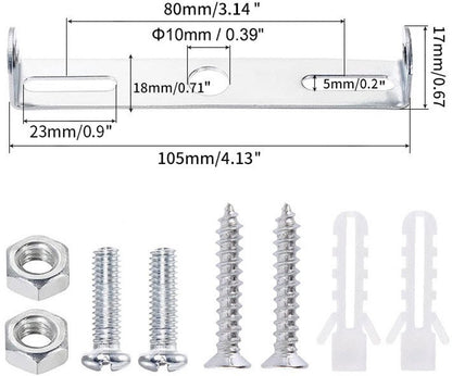 pieces - 105mm - Ceiling plate - Lamp mounting parts - Lighting bracket - Lamp bracket - lamp bracket - ceiling lamp holder - iron - silver - for chandelier, outdoor, lamp - with screwdriver - Image 5