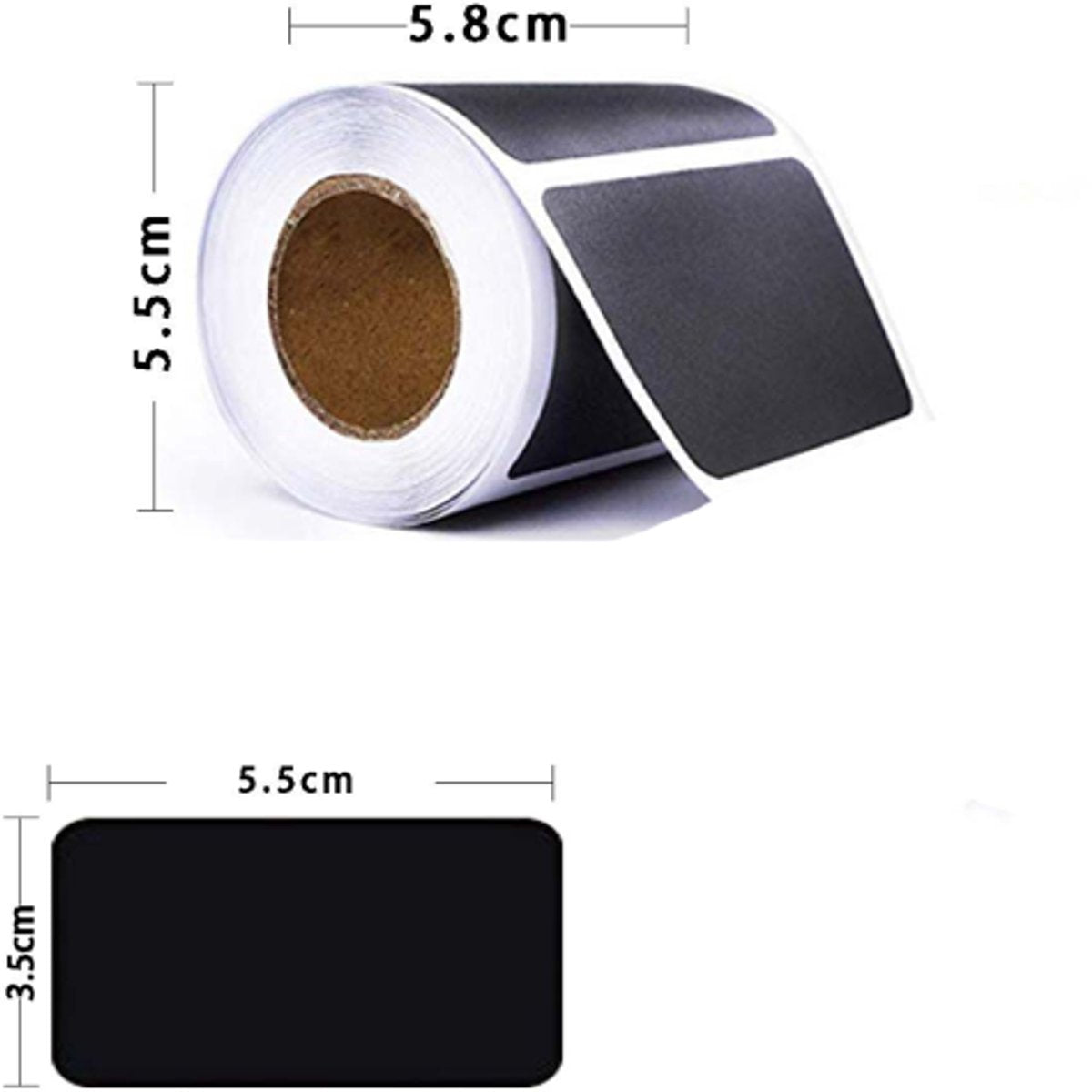 300 Stickers - Chalkboard Stickers - Chalk Sticker - Label Stickers - Labels - Kitchen Labels - Spice Stickers - 5.5 X 3.5 cm - Rectangle - Black - Removable - Reusable - For kitchen containers, storage boxes, offices, craft supplies - Image 6