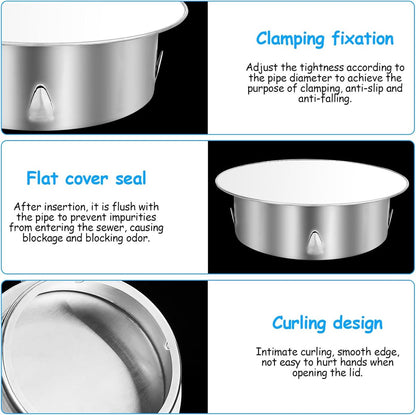 Chimney hood - Stainless steel - Pipe hood - Ø 148 mm - Base diameter: 122 mm - Depth 45 mm - Prevents foreign objects from entering - Prevents odor formation - Image 2