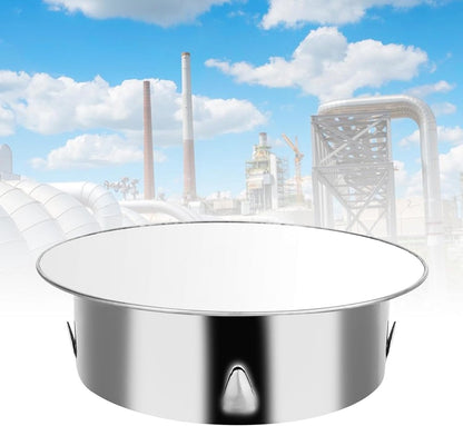 Chimney hood - Stainless steel - Pipe hood - Ø 148 mm - Base diameter: 122 mm - Depth 45 mm - Prevents foreign objects from entering - Prevents odor formation - Image 4