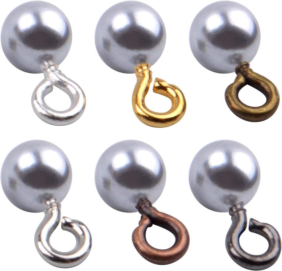 600 pieces - Screw hooks - Screw hook - Screw eyes - Screw eye - Small hook - Wall hook - Length 8 mm - Metal - color - with screw mounting - with storage box - Image 3