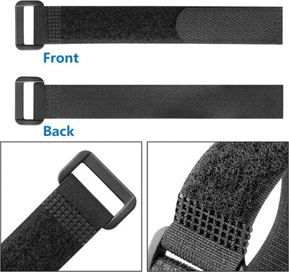 Cable organizer - 40 pieces - 200 x 2 mm - Black - Nylon - Velcro - Cable ties - Tie-wraps - Cable management - Cable ties Velcro - Cable holder - With plastic buckle - Adjustable - Image 3