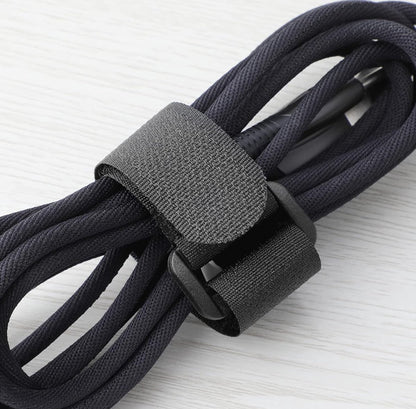 Cable organizer - 40 pieces - 200 x 2 mm - Black - Nylon - Velcro - Cable ties - Tie-wraps - Cable management - Cable ties Velcro - Cable holder - With plastic buckle - Adjustable - Image 6