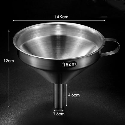 Funnel - Kitchen Funnels - Metal Filling Funnel - Filling Funnel - High Quality Funnel - Stainless Steel - Ø15 cm - Silver - Image 5