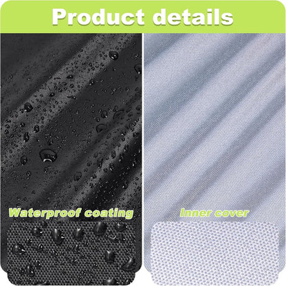 Garden Chair Cover - Waterproof Protective Cover for Garden Furniture - Protective Cover for Garden Chairs - Cover Suitable for Stackable Chairs - 89*89*120/89cm - Black - 210D Oxford Cloth - Waterproof - Durable - Garden Furniture Covers - Garden Furnitu - Image 4