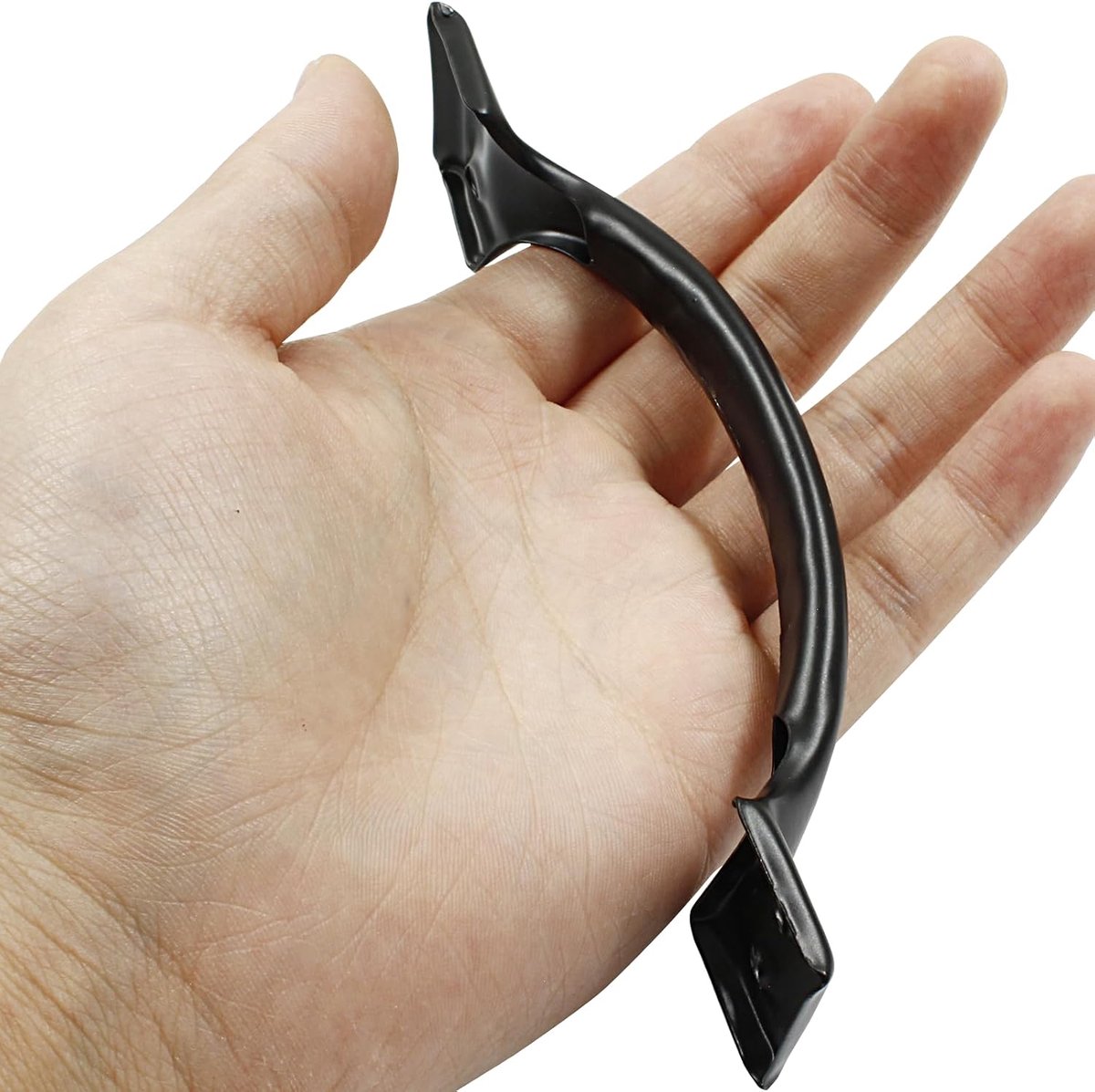 Handle - Door Handle - 121 MM - Pack of 4 - Curved Handle - Drawer Handles - Kitchen Cabinet Handles - Door Handles - Cabinet Handle - Furniture Hardware - Kitchen Handle - Black - Iron - 13.8*3.2 cm - Image 2