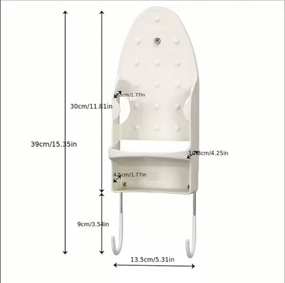 Ironing board holder - Hanging system for your ironing board AND iron - simple ironing board holder - white - plastic - Image 5