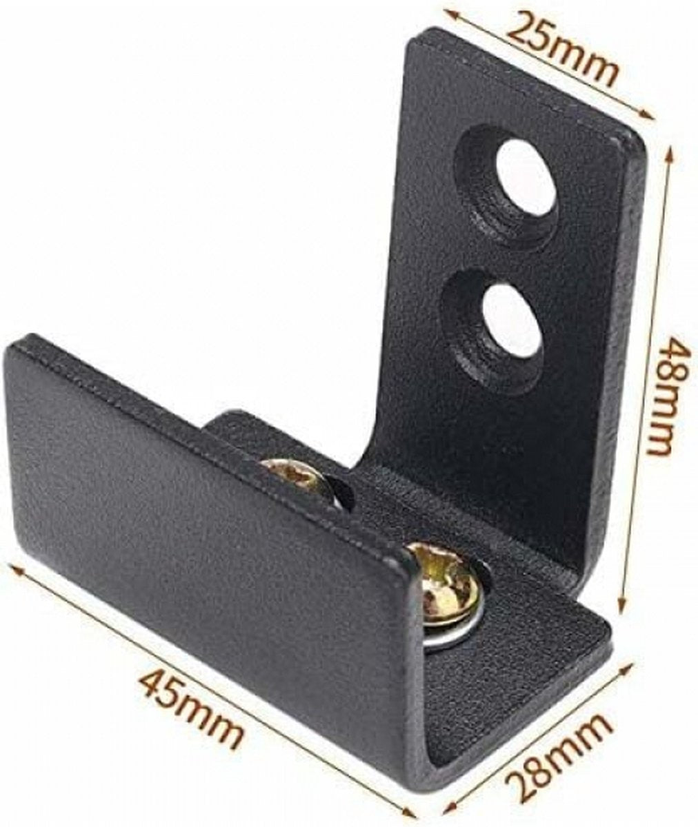 Floor guide - Wall guide - Door guide - Door guide - Steel - Black - Wall mounting - for sliding doors, shed doors - Image 4