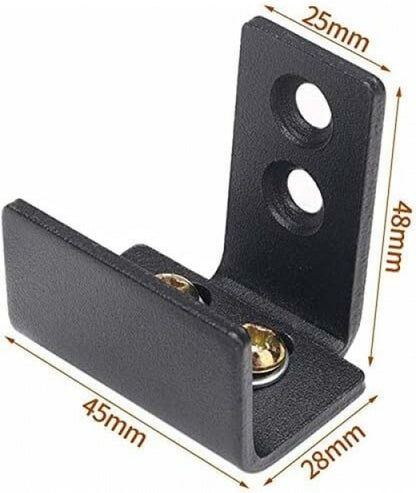 Floor guide - Wall guide - Door guide - Door guide - Steel - Black - Wall mounting - for sliding doors, shed doors - Image 4