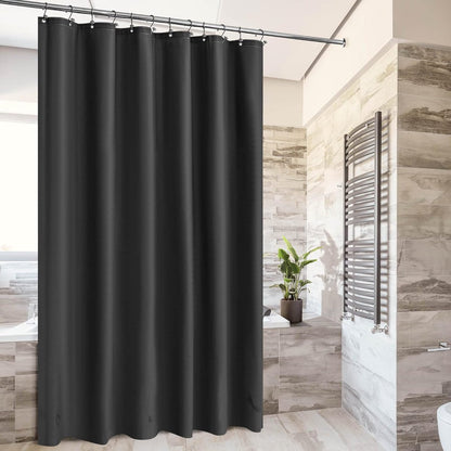 Shower Curtain Anti-Mold - Bath Curtain - PEVA - Including Rings - Waterproof - Rustproof - Suitable for Bathroom - 180X100cm - Black - Image 2