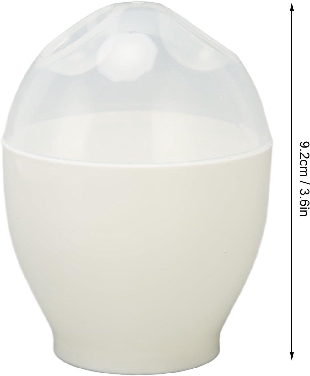 Egg Boiler - 2 Pieces - Microwave Egg Boiler - Egg Boiler - Portable Mini Fast Egg Boiling Cup - For Kitchen Breakfast - White - Image 4