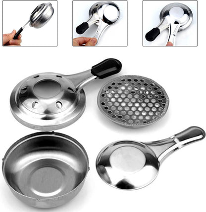 2pcs Portable Stainless Steel Alcohol Stove, Detachable Fondue Alcohol Burner, Gummy Alcohol Burner for Outdoor Camping, Environmentally Friendly - Image 2