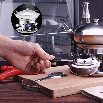 2pcs Portable Stainless Steel Alcohol Stove, Detachable Fondue Alcohol Burner, Gummy Alcohol Burner for Outdoor Camping, Environmentally Friendly - Image 4