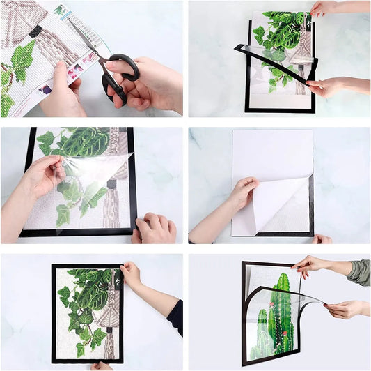 Magnetic frame for diamond painting 30x40 cm - Self-adhesive - 2 pieces - Image 2