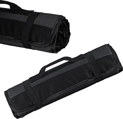 Knife Set Storage Bag - Professional Chef's Cutlery Bag - Chef's Knife Bag For up to 22 Knives - Black - Kitchen Set - Chef's Knife Roll - Chef's Knife Roll Bag - Travel Tool Roll Pouch Storage - 35.5*58 cm - Knives not included - Image 2