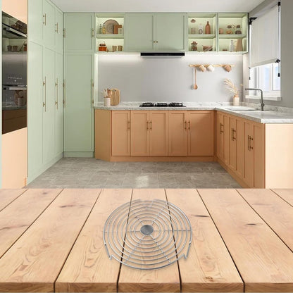 Oven Rack - Steam Rack - Stainless Steel - Microwave Rack - Round - Grill Cooling Rack - Multifunctional Cooking Steam Stand - Microwave Rack Round - Oven Rack - Universal - Suitable for cooking, baking and roasting - 16cm - Silver - Image 2