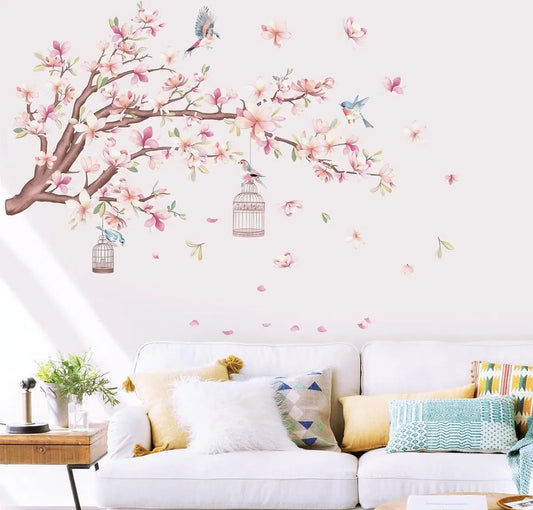Wall sticker - living room decoration wall - Wall decoration - for living room bedroom - 30*60cm - Branch Birds Flowers Wall sticker - PVC - colorful - Image 4