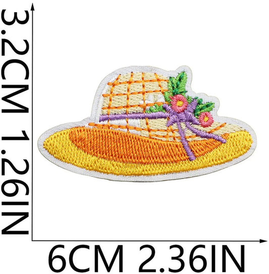 32 Pieces Iron-On Patches - Iron-On Embroidered Patches - Embellishment For Clothing - Clothes Patches - DIY Accessories - Cute Sewing Appliques - Sew On Embroidered Applique Sewing Patches - For Jackets, Hats, Backpacks, Jeans-A - Image 2