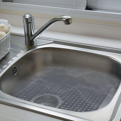 Sink mat - 2 pieces - 30x40cm - Sink insert - Rectangular - Dot design - Sink protection - Black - PVC - Sink mat - Sink mat - Washbasin mat - Image 4