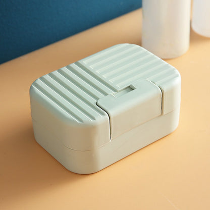 Soap Dish - Soap Holders - Soap Box - Portable Bar Soap Case - Soap Box Travel - Bathroom Accessories - PP - 11*7.5*5cm - green - Image 3