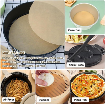Baking paper - 100 pieces - 30 cm - Round - Parchment paper - for baking cookies, bread, meat, pizza, air fryer - Image 2