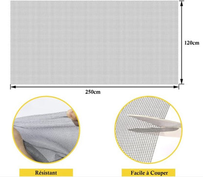 1 piece - Window screen 120 x 250 cm - White - Mesh - Universal Window Screen - Custom-made screen mesh - Make your own screen - Anti-mosquito - Insect screen - Door screen - Image 6
