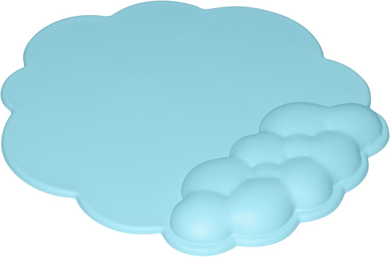 Mouse pad - Mouse pad with wrist rest - Ergonomic mouse pad - Mouse pad with leather surface, suitable for computers, laptops, office, home and travel, with non-slip bottom - Image 2
