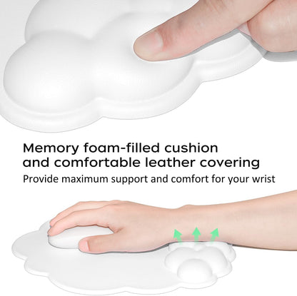 Mouse pad - Mouse pad with wrist rest - Ergonomic mouse pad - Mouse pad with leather surface, suitable for computers, laptops, office, home and travel, with non-slip bottom - Image 5