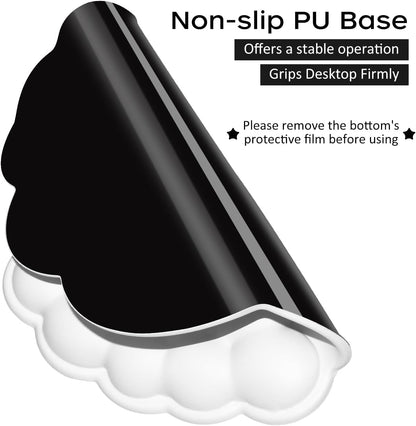 Mouse pad - Mouse pad with wrist rest - Ergonomic mouse pad - Mouse pad with leather surface, suitable for computers, laptops, office, home and travel, with non-slip bottom - Image 6
