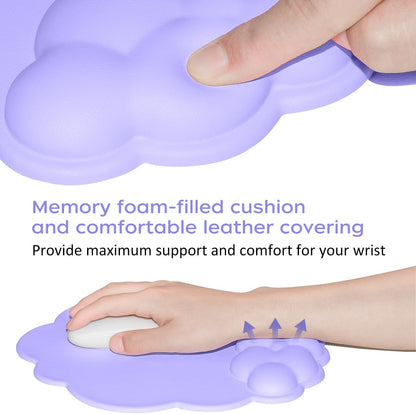 Mouse pad - Mouse pad with wrist rest - Ergonomic mouse pad - Mouse pad with leather surface, suitable for computers, laptops, office, home and travel, with non-slip bottom - Image 5