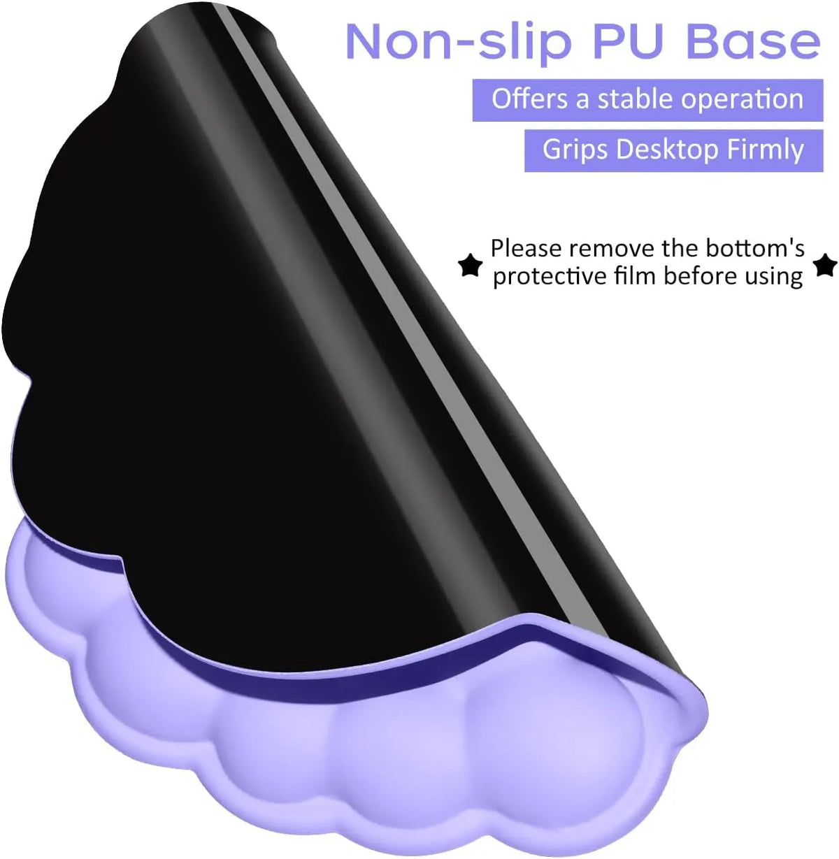 Mouse pad - Mouse pad with wrist rest - Ergonomic mouse pad - Mouse pad with leather surface, suitable for computers, laptops, office, home and travel, with non-slip bottom - Image 6