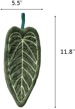 Towels - Towel set - Soft, absorbent kitchen and bathroom towels made of coral fleece with hanging loops for easy dishwashing and hand washing - 2-pack (dark green, light green) - Image 6